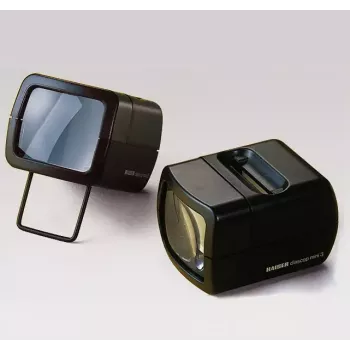 Proiettore per diapositive KAISER 2010 — compatto ingrandimento 3x, 75×105×60 mm, batteria 1,5 V