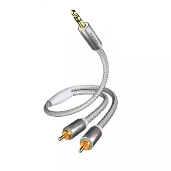 Cavo audio Inakustik 00410005 5m 3,5mm 2 x RCA bianco