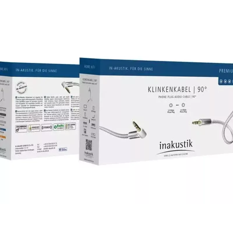 Cavo audio Inakustik 004104015 1,5 m 3,5 mm argento bianco