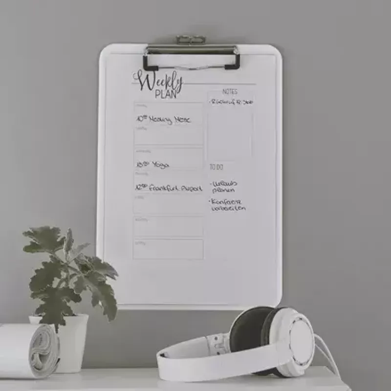 Cartella con clip Leitz WOW A4 metallo polistirene bianco