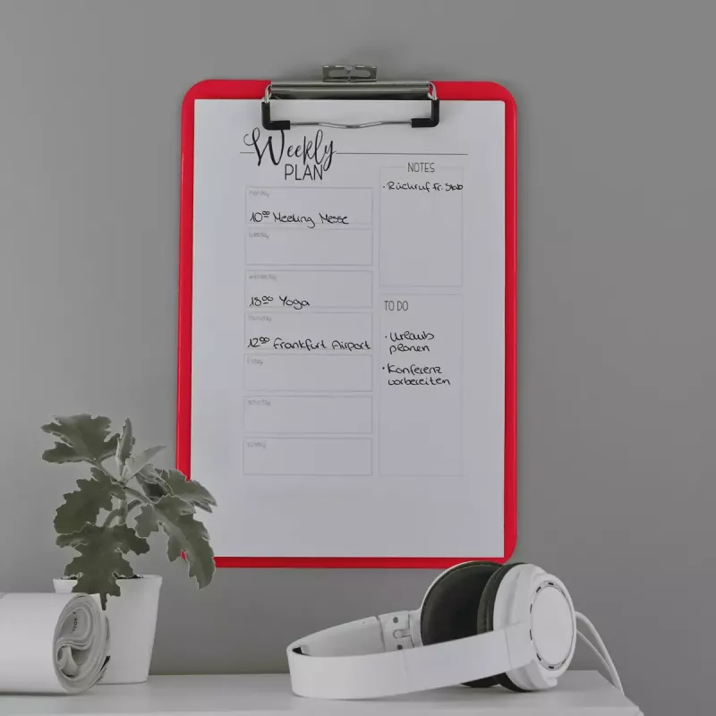 Clipboard Leitz WOW A4 metallo rosso 80 fogli