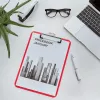 Clipboard Leitz WOW A4 metallo rosso 80 fogli