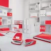 Raccoglitore ad anelli Leitz WOW A4 rosso 250 fogli 40 mm