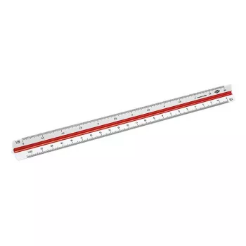 Righello Wedo 52 55001 300 mm plastica rosso bianco 1 pezzo