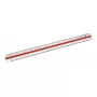 Righello Wedo 52 55001 300 mm plastica rosso bianco 1 pezzo