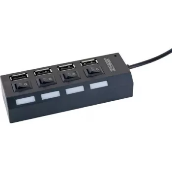 Hub USB Schwaiger UH4013 2.0 480 Mbit/s nero