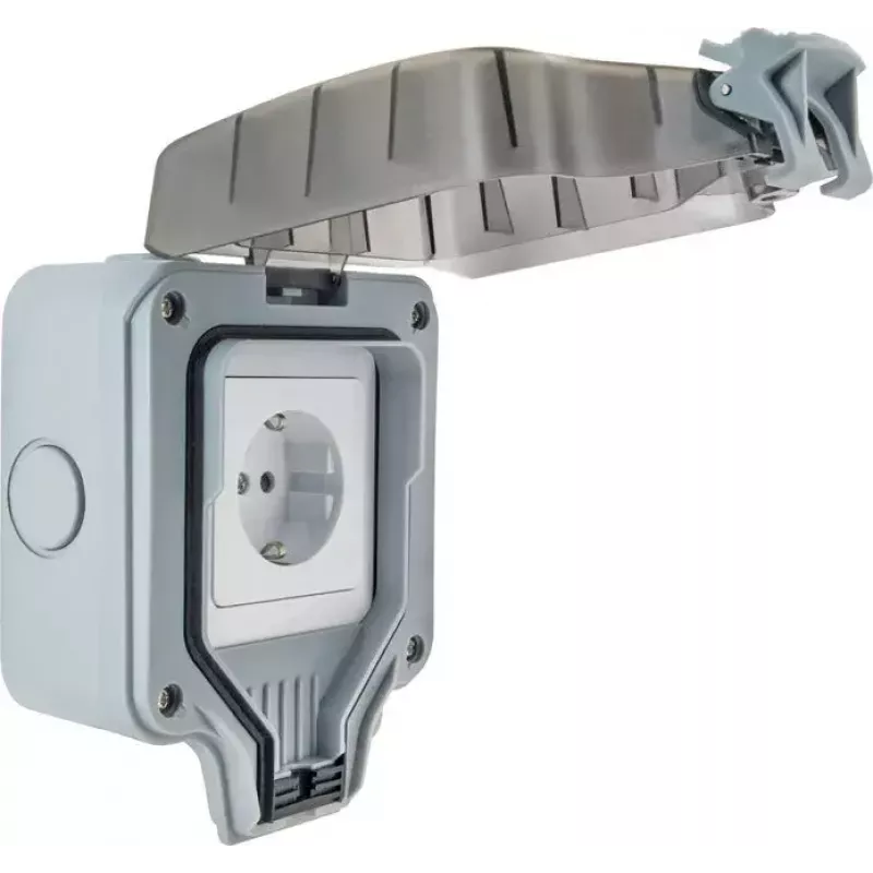 Presa Schwaiger SOAD0100 grigio IP66 230V 16A