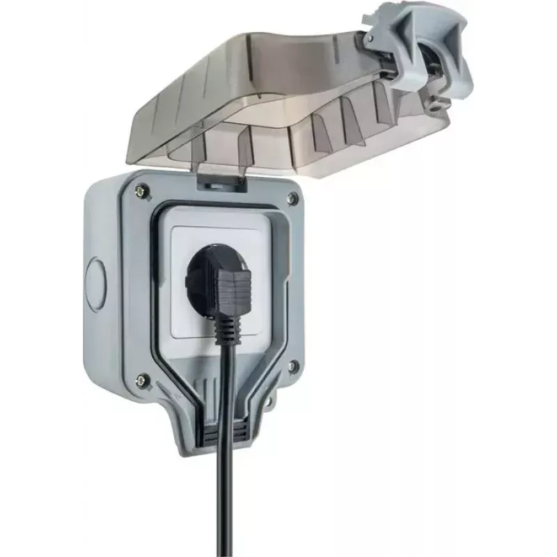 Presa Schwaiger SOAD0100 grigio IP66 230V 16A
