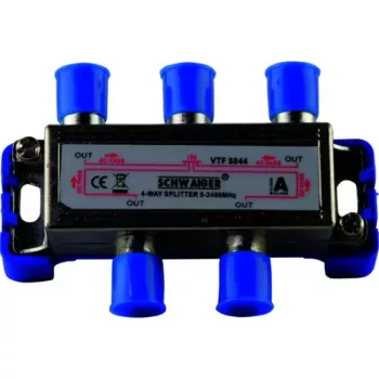 Splitter per cavi Schwaiger VTF8844 241 gamma di frequenza 5 - 2400 MHz