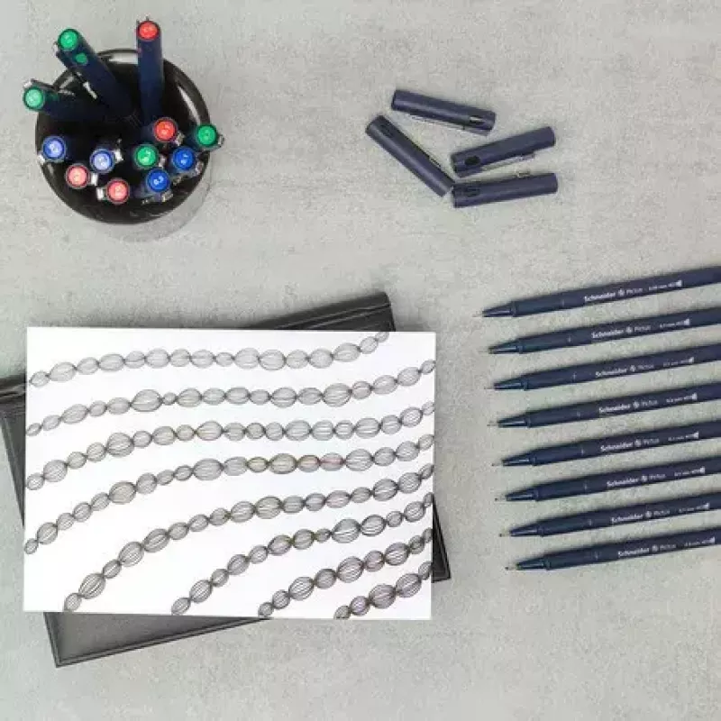 Fineliner Schneider Schreibgeräte Pictus nero 8 pz.