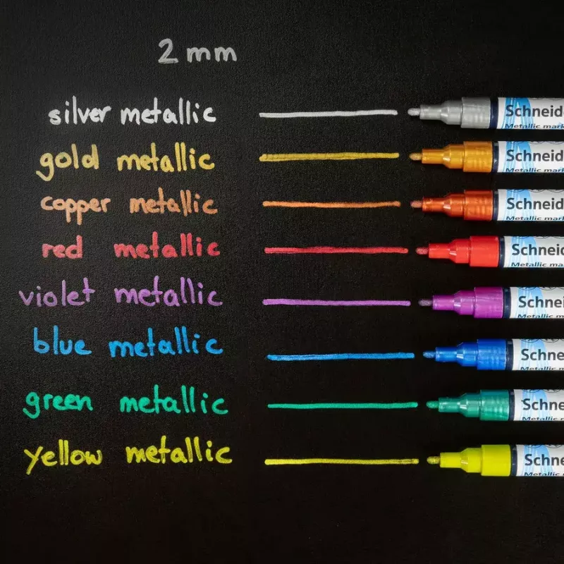 Pennarello paint marker Schneider ML01111501 rame oro argento viola 4 pezzi