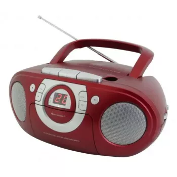 Sistema stereo portatile Soundmaster SCD5100RO — CD/Radio/USB? (grigio, rosso)