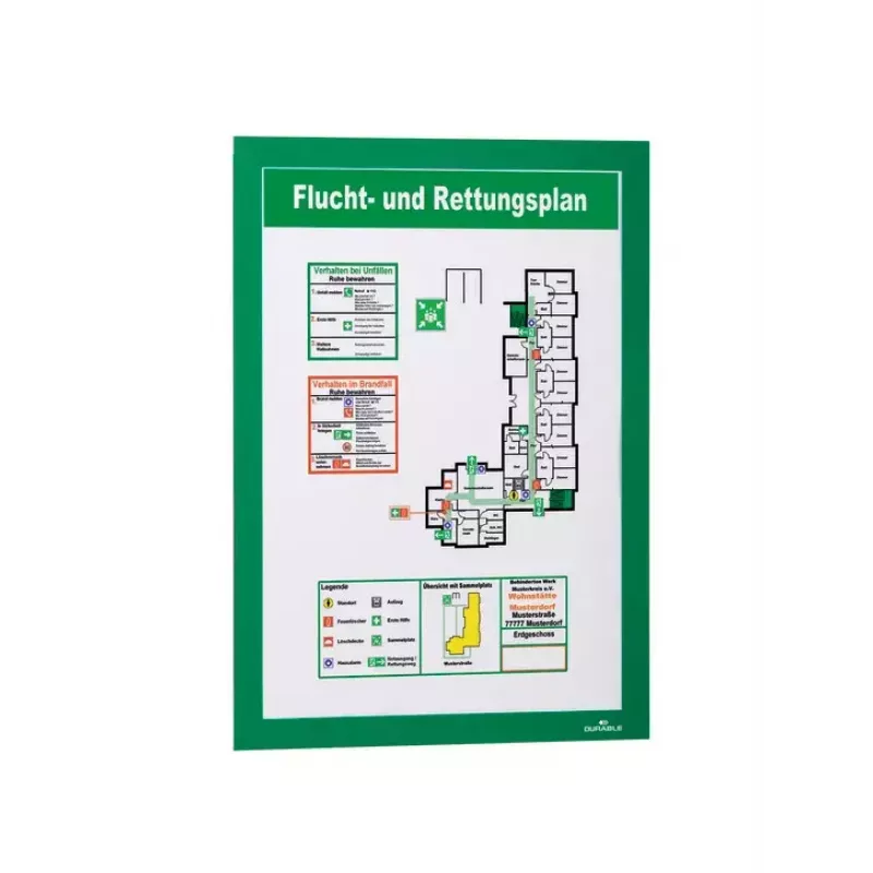 Cornice magnetica A4 Durable DURAFRAME verde