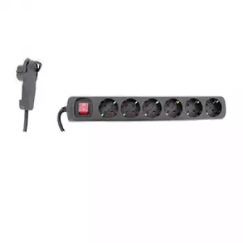 Prolunga elettrica REV 12626514 2 m 6 prese AC per interni nero