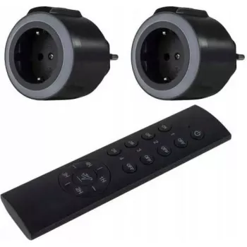 Set interruttore radio a parete REV 0085520503, 2 canali più 1, antracite