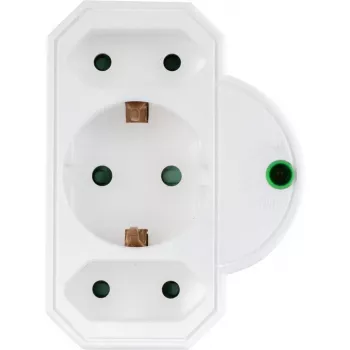 Adattatore ciabatta REV 3 prese con protezione da sovratensione 0020070112, bianco