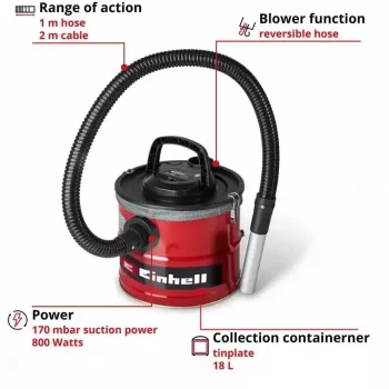 Aspiracenere EINHELL TC-AV 1830 D 18 L (modello 2351662)