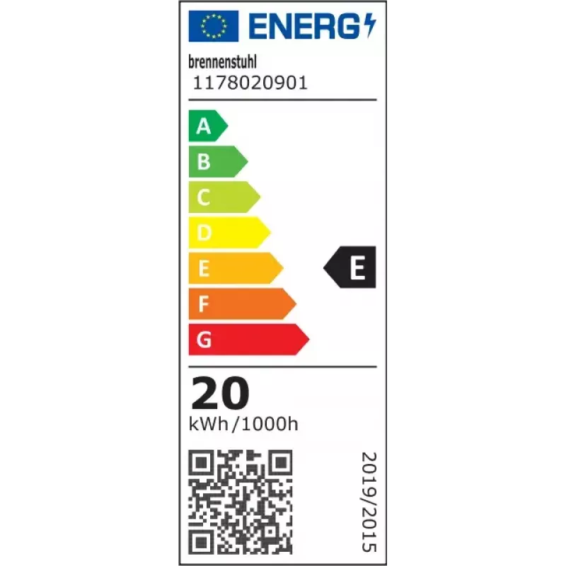 Faro Brennenstuhl 1178020901 20W LED grigio IP44 sensore PIR