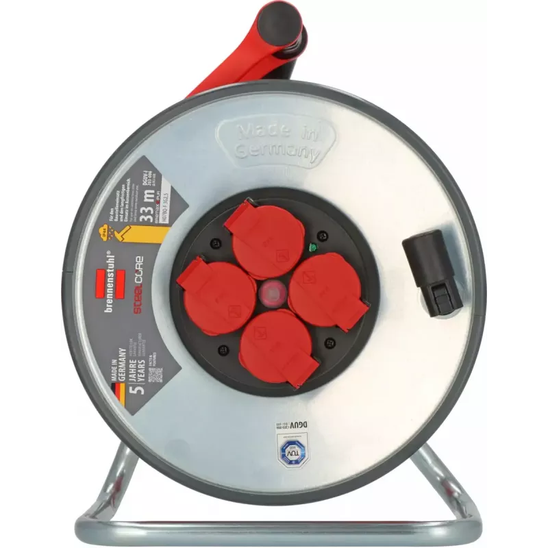 Ciabatta multipresa Brennenstuhl SC 3210 4 uscite AC 3000 W nero rosso argento