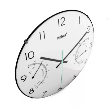 Orologio al quarzo Mebus 16106 rotondo nero bianco