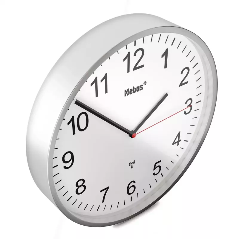 Orologio meccanico Mebus 19411 da parete/tavolo rotondo bianco