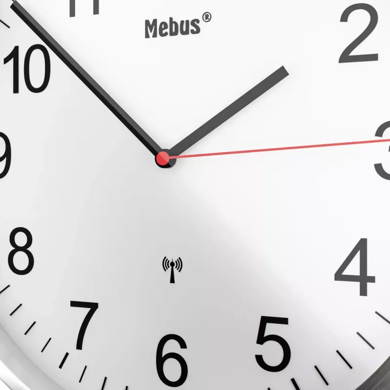 Orologio meccanico Mebus 19411 da parete/tavolo rotondo bianco