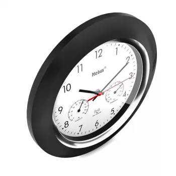 Orologio digitale Mebus 19453 rotondo nero bianco batteria AA