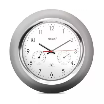 Orologio digitale Mebus 19454 rotondo argento bianco batteria AA
