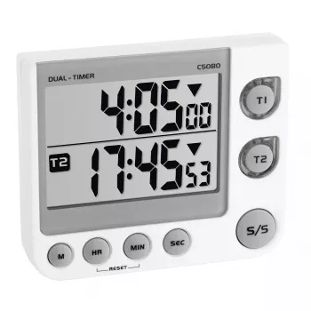 Timer da cucina digitale TFA-Dostmann 38.2025 bianco 5999 min
