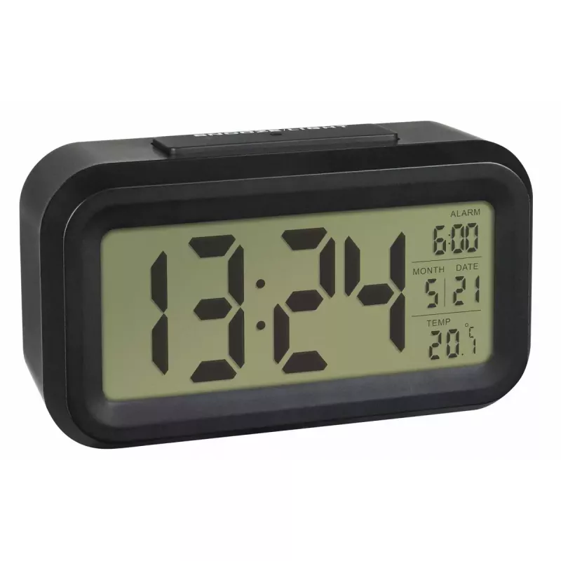 Sveglia al quarzo TFA-Dostmann 60.2018.01 nero display LED