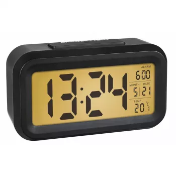 Sveglia al quarzo TFA-Dostmann 60.2018.01 nero display LED