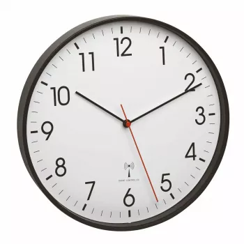 Orologio al quarzo TFA-Dostmann 60.3537.01 rotondo nero da parete/da tavolo