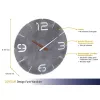 Orologio da parete TFA-Dostmann CONTOUR rotondo grigio bianco 35 cm