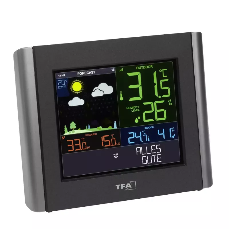 TFA-Dostmann VIEW METEO nero a batteria Wi-Fi umidità 10-99%