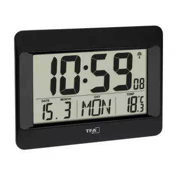 Sveglia digitale TFA-Dostmann 60.4519.01 nero a batteria