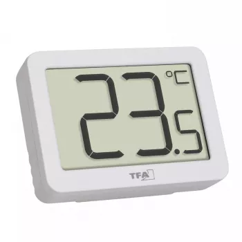 Termometro ambiente elettronico TFA-Dostmann 30.1065.02 per interni bianco °C