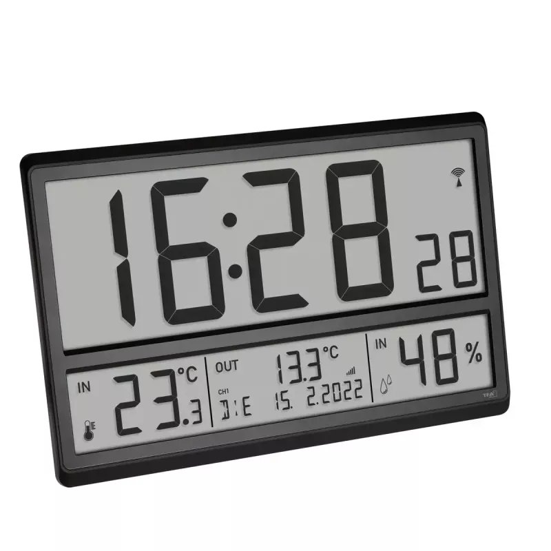 Sveglia digitale TFA-Dostmann 60.4523.01 nero LCD