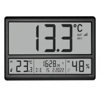Sveglia digitale TFA-Dostmann 60.4523.01 nero LCD