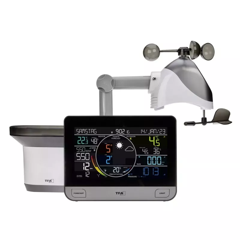 TFA-Dostmann View Pro nero DC/batteria Wi-Fi anemometro termometro igrometro barometro