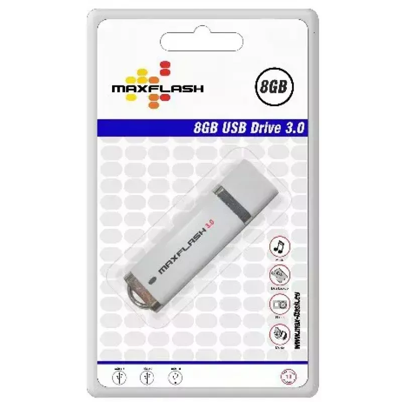 Chiavetta USB MaxFlash 8 GB USB 3.0 USB Type-A PD8G3M-R bianca