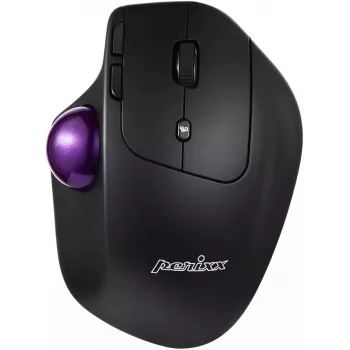 Mouse trackball Perixx PERIMICE-720 — wireless 2,4 GHz e Bluetooth, design ergonomico