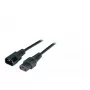 Cavo di alimentazione EFB Elektronik EK601SW.1 nero 1 m C14 C13