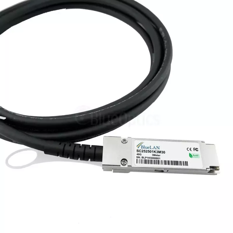 Cavo DAC BlueOptics EQPC40PC030C0100-BL QSFP InfiniBand 3 m nero