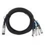 Cavo DAC BlueOptics MCP7F00-A01AR-BL 2 m QSFP28 su 4x SFP28 nero