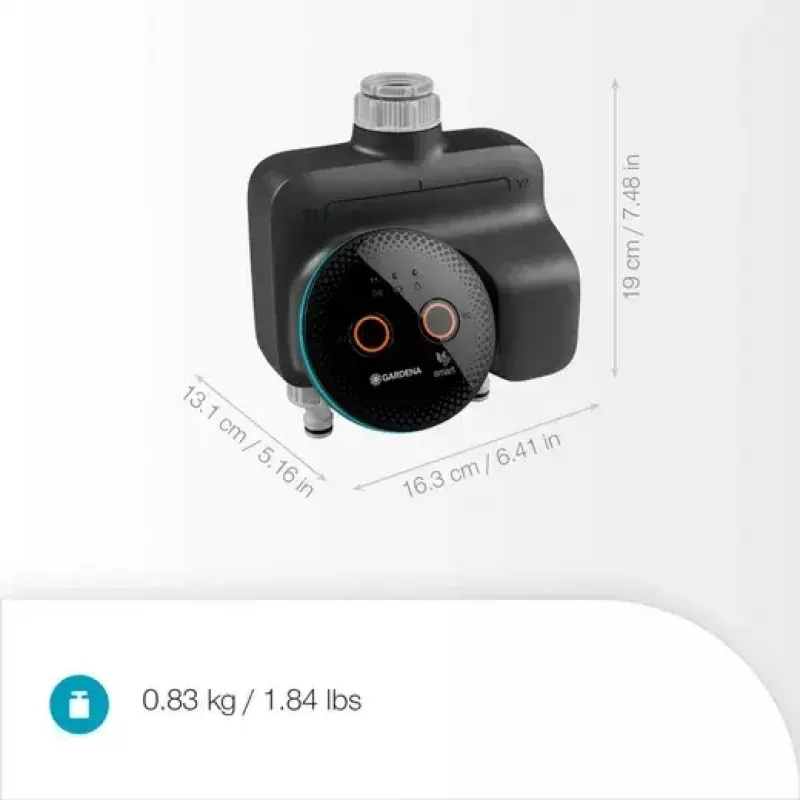 GARDENA smart home controllo acqua Wireless 19034-20 — Bluetooth, a batteria (AA), nero