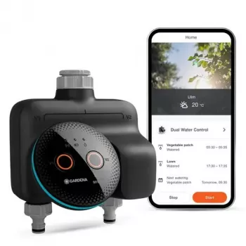 GARDENA smart home controllo acqua Wireless 19034-20 — Bluetooth, a batteria (AA), nero