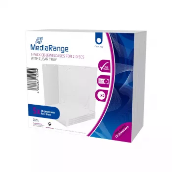 Custodia CD doppia MediaRange trasparente 10 mm