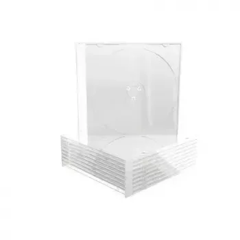Custodia slim CD MediaRange BOX32-T per 1 disco 5,2 mm vassoio trasparente