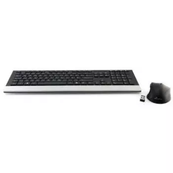 MediaRange Highline Series MROS105-YU set tastiera e mouse wireless, QWERTZ (slavo meridionale), nero/argento