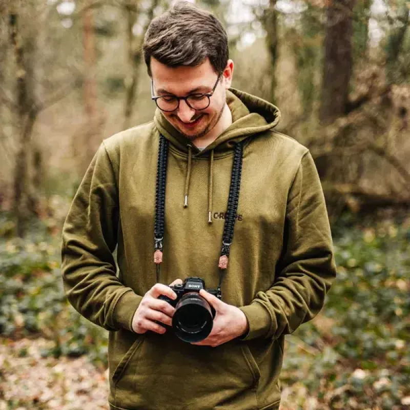 C-ROPE Traveler tracolla per fotocamera in paracord, 100 cm, Military Olive